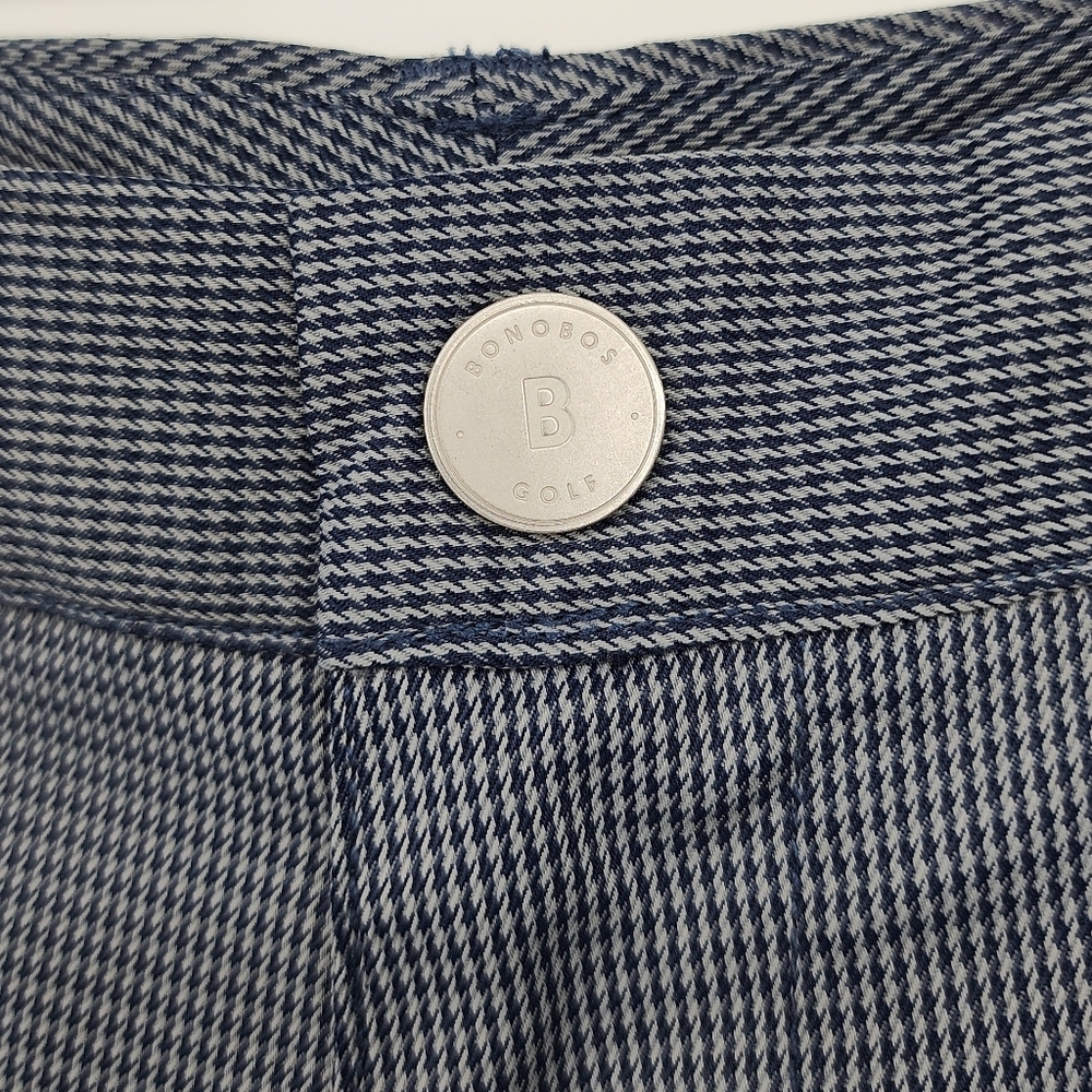 Bonobos Golf Pants Houndstooth Navy Blue Gray 36/32 Slim - Picture 3 of 11